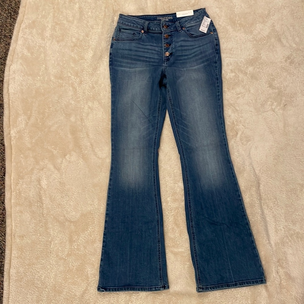 Maurice’s high rise flare denim flex, size 10, BNWT